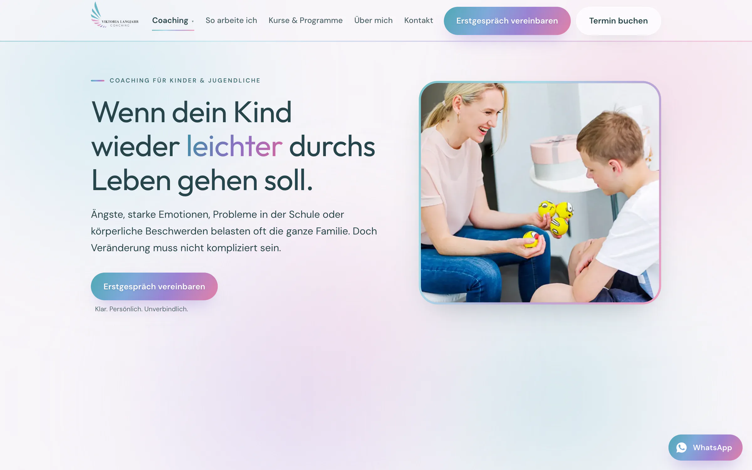 De coachingpagina voor kinderen en jongeren